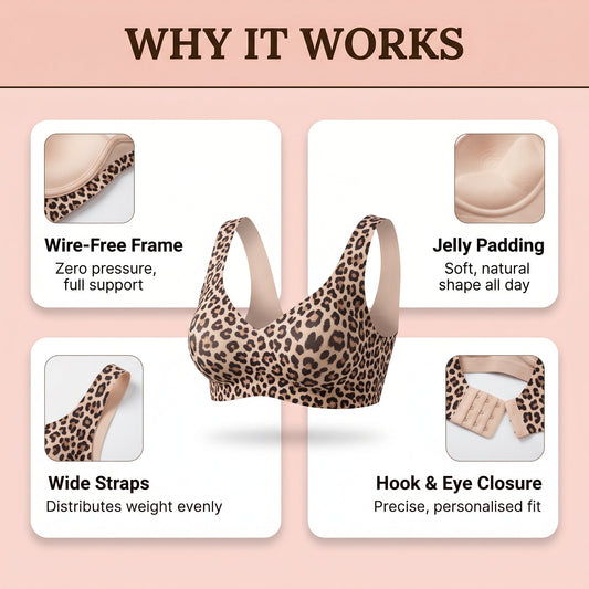 Wireless Leopard Jelly Bra
