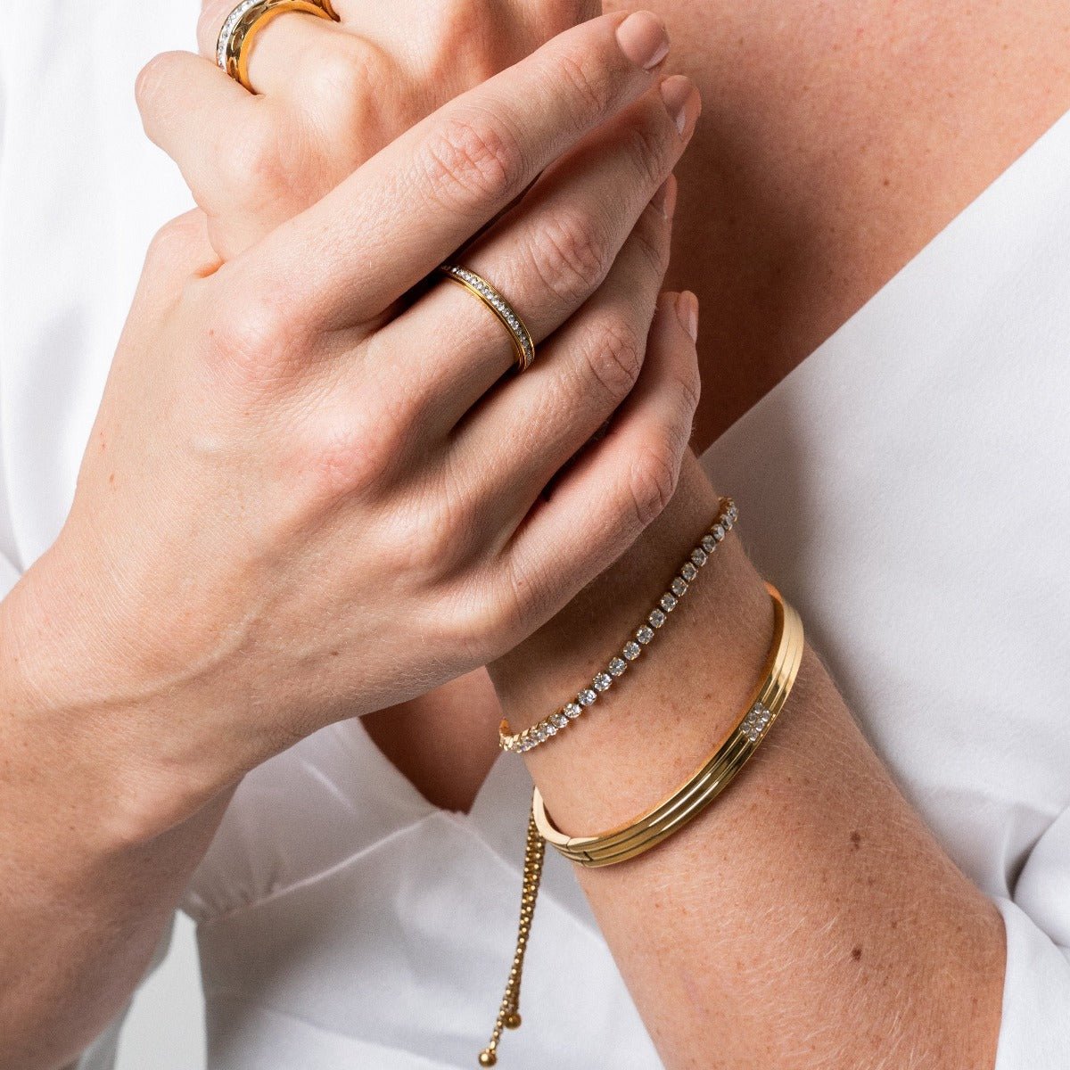 Ring Brilliant Rotating 18K Gold Plated