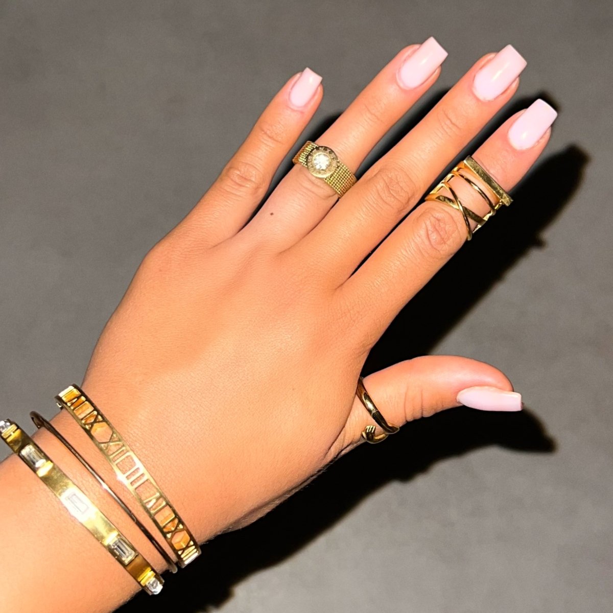 Ring Roman Mesh 18K Gold Plated