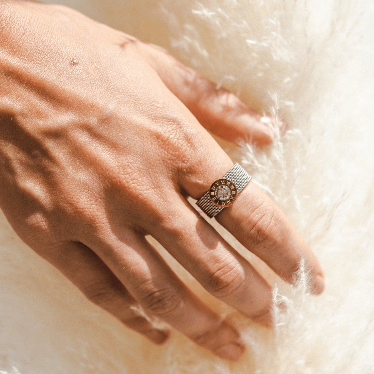 Romana Mesh Ring - Silver