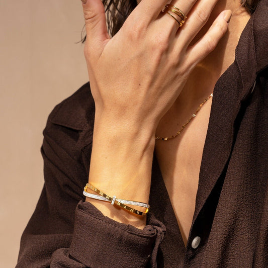 Romano Zirconia Bracelet 18K Gold Plated