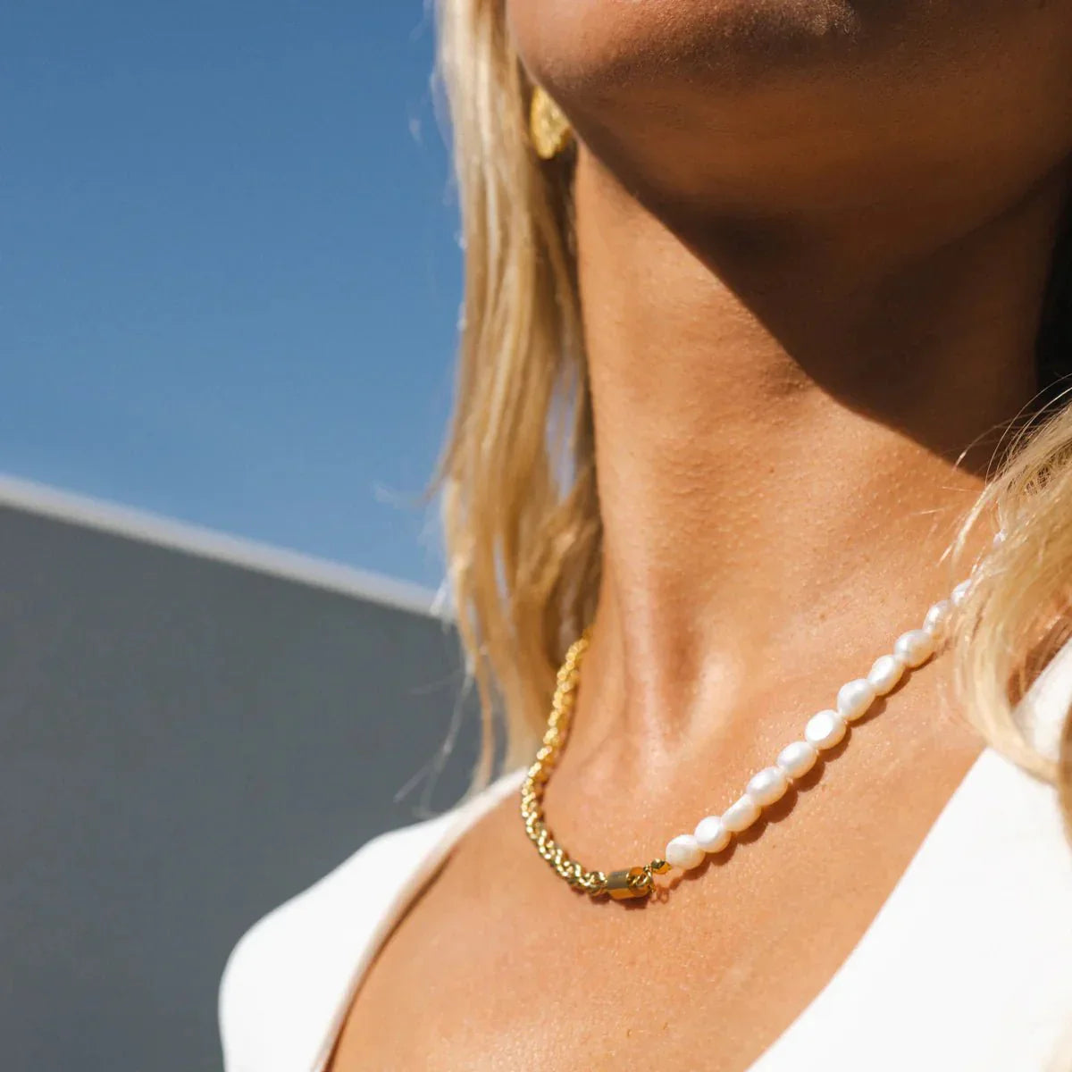 Necklace Baiano with Pearls 18K Gold Plated