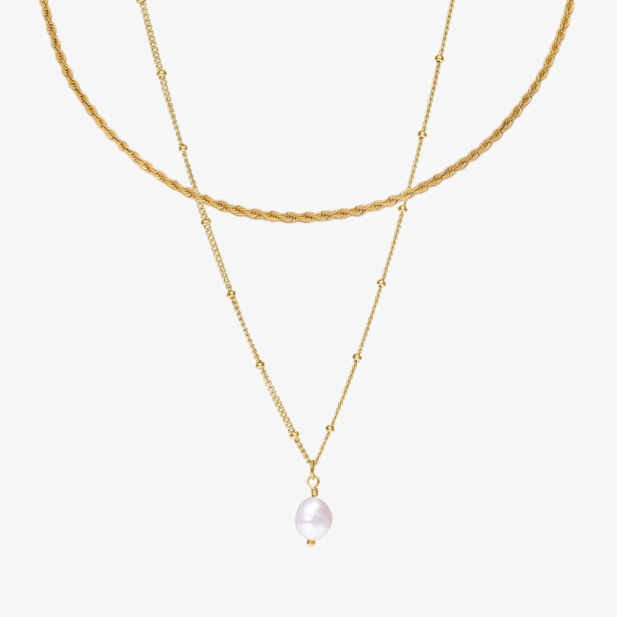 Everyday Double Necklace Mix 18K Gold Plated