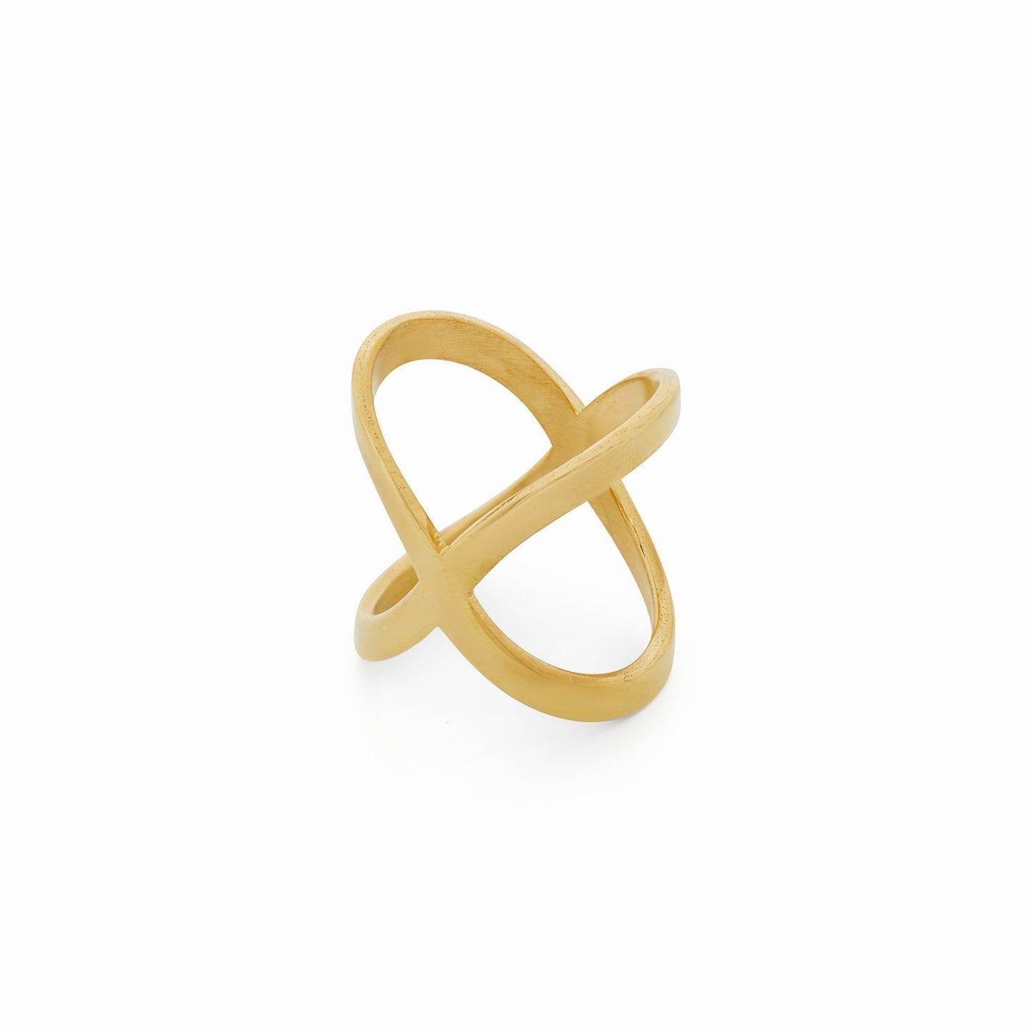 Ring in X-shape 18K Gold Plated