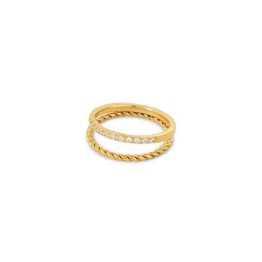 Ring Aurora Crystals 18K Gold Plated
