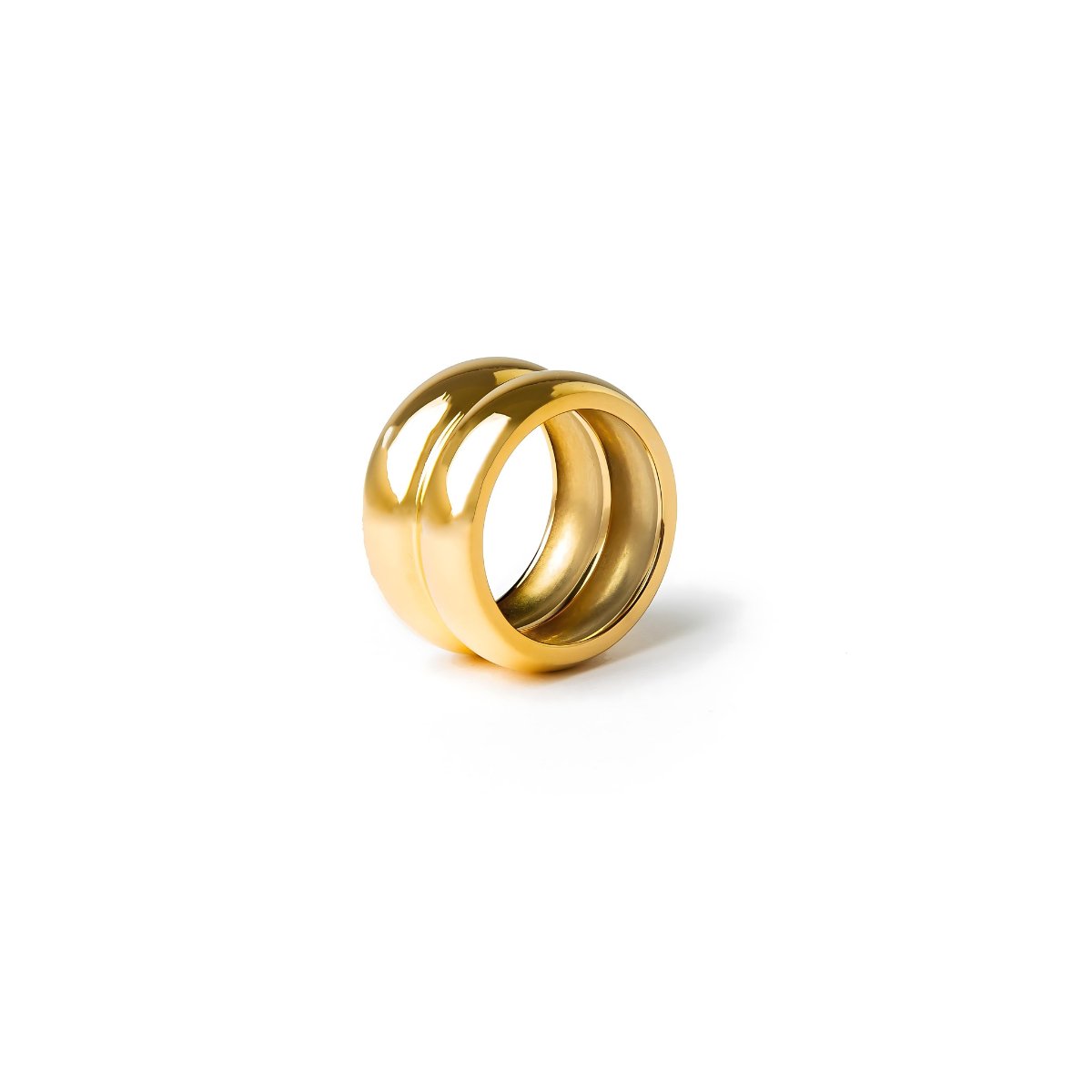 Ring Double Chunky 18K Gold Plated