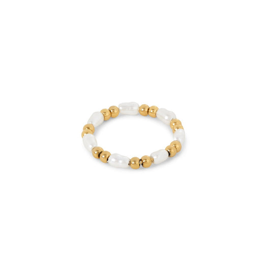 Ring Dress Pearl 18K Gold Plated
