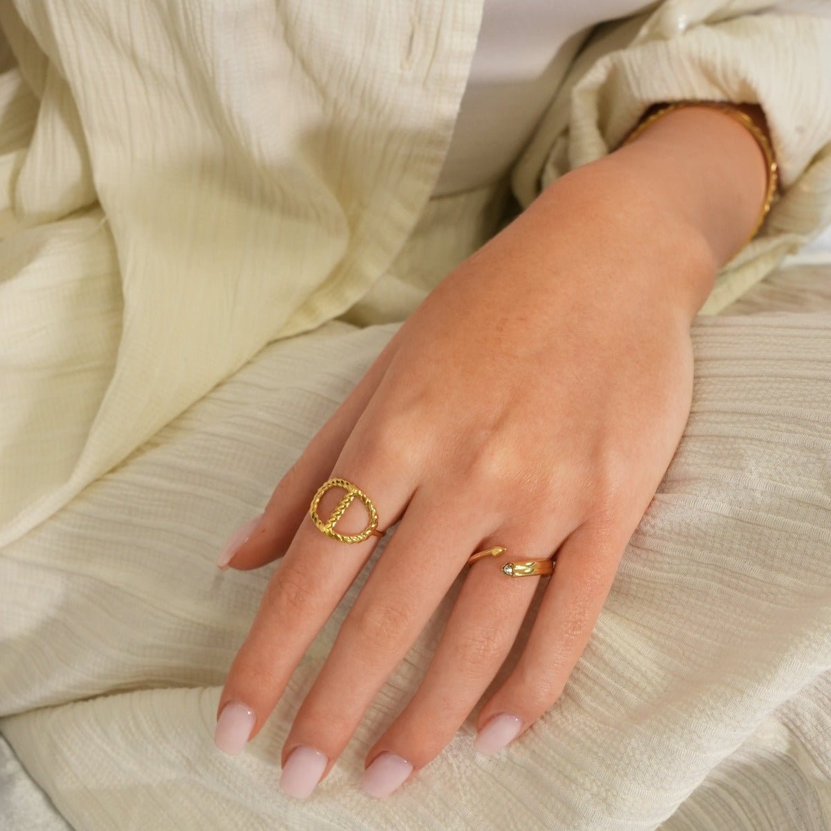 Ring Éclat Adjustable 18K Gold Plated