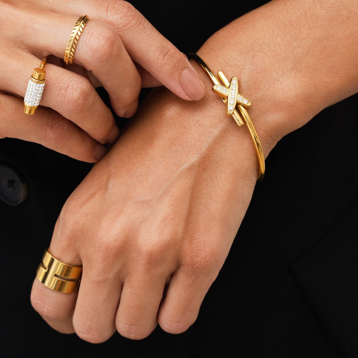 Ring Hi-lo Chunky 18K Gold Plated