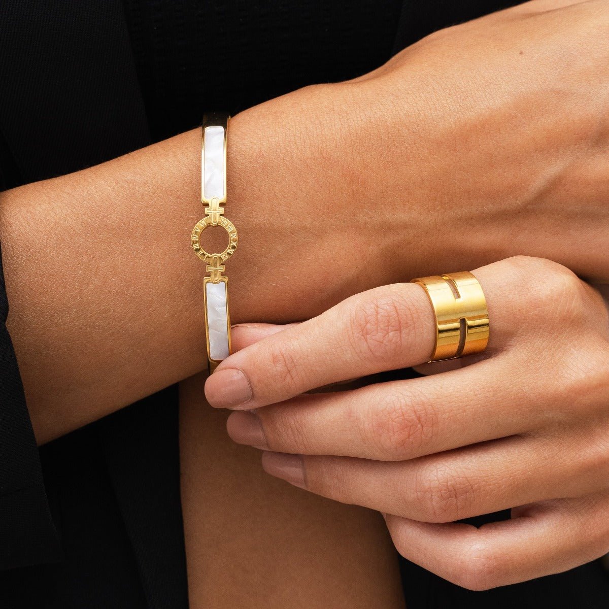 Ring Hi-lo Chunky 18K Gold Plated