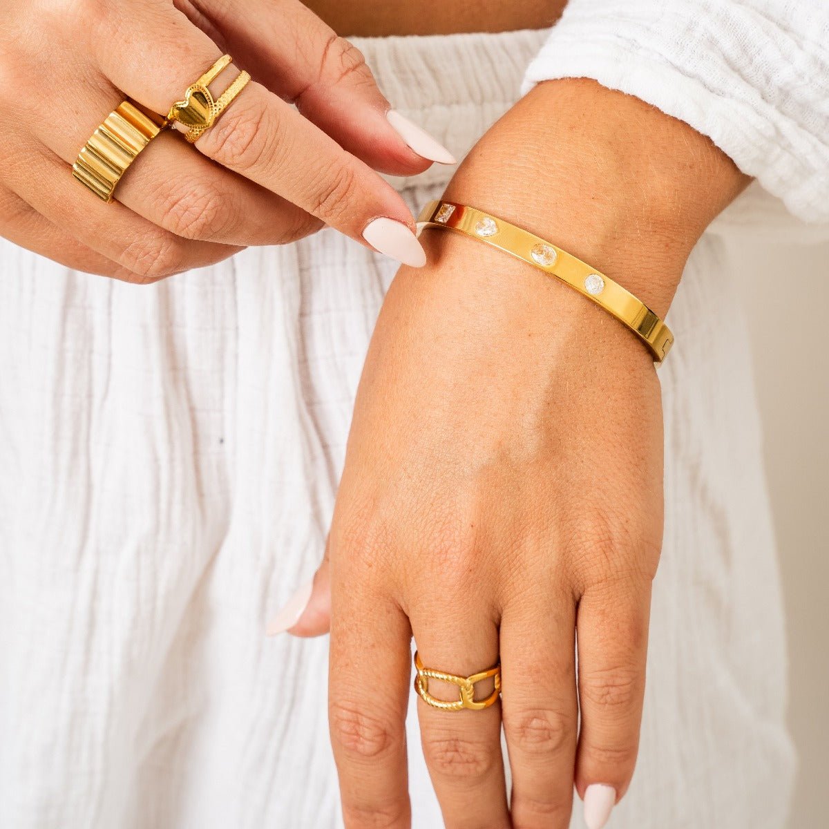 Ring Link Adjustable 18K Gold Plated