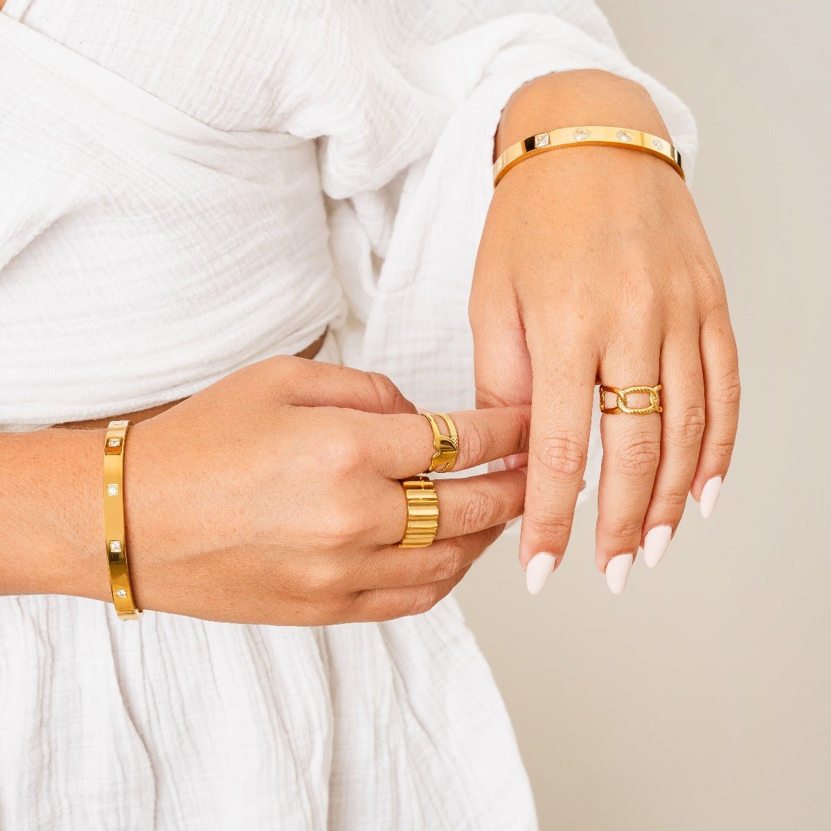 Ring Link Adjustable 18K Gold Plated