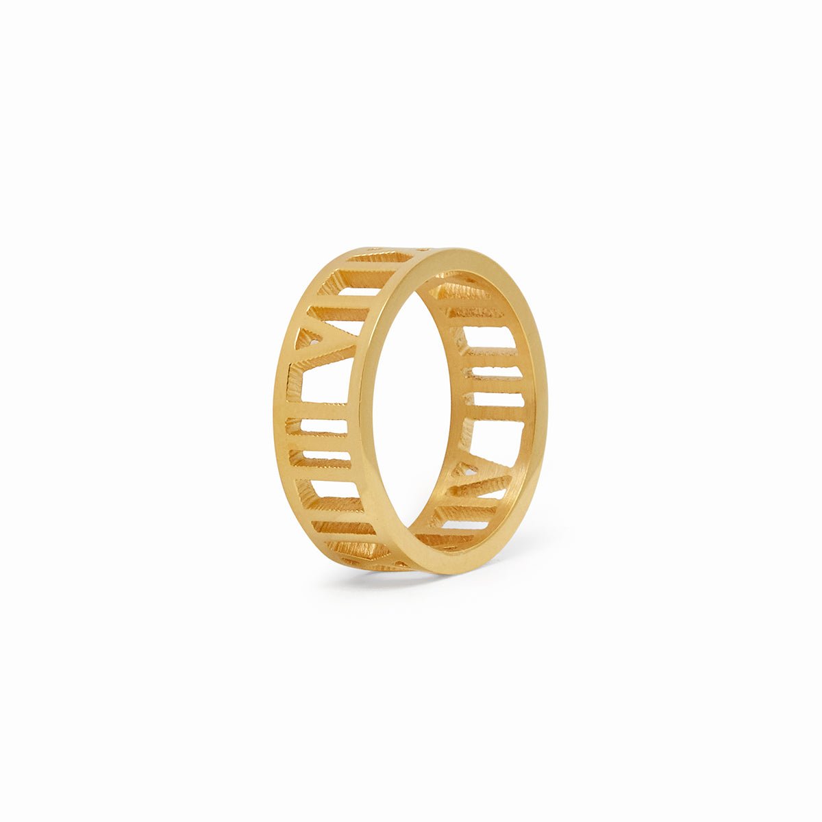 Ring Roman Numeral 18K Gold Plated