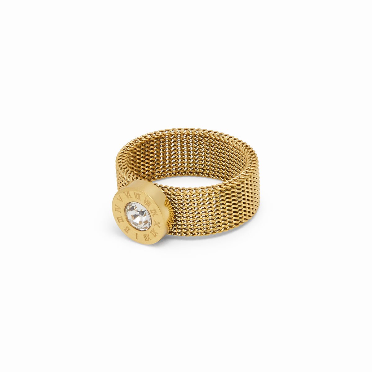 Ring Roman Mesh 18K Gold Plated