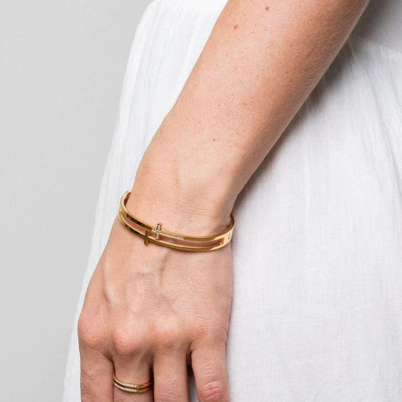 Cross Bracelet 18K Gold Plated