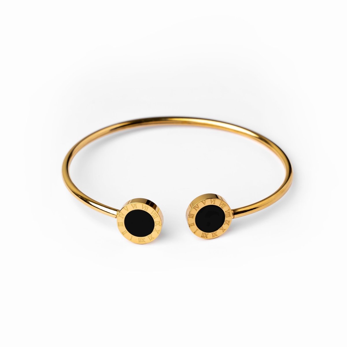 Onyx 18K Gold Plated Bracelet