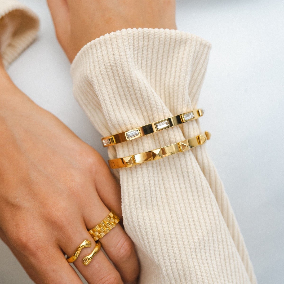 Bracelet Studs 18K Gold Plated