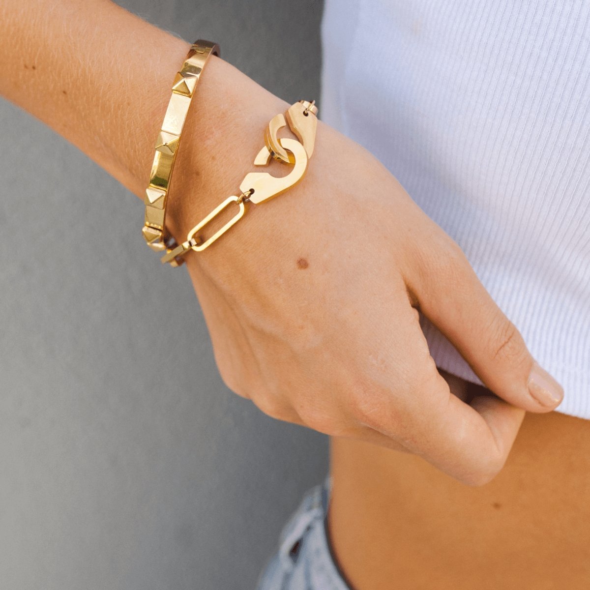 Bracelet Studs 18K Gold Plated