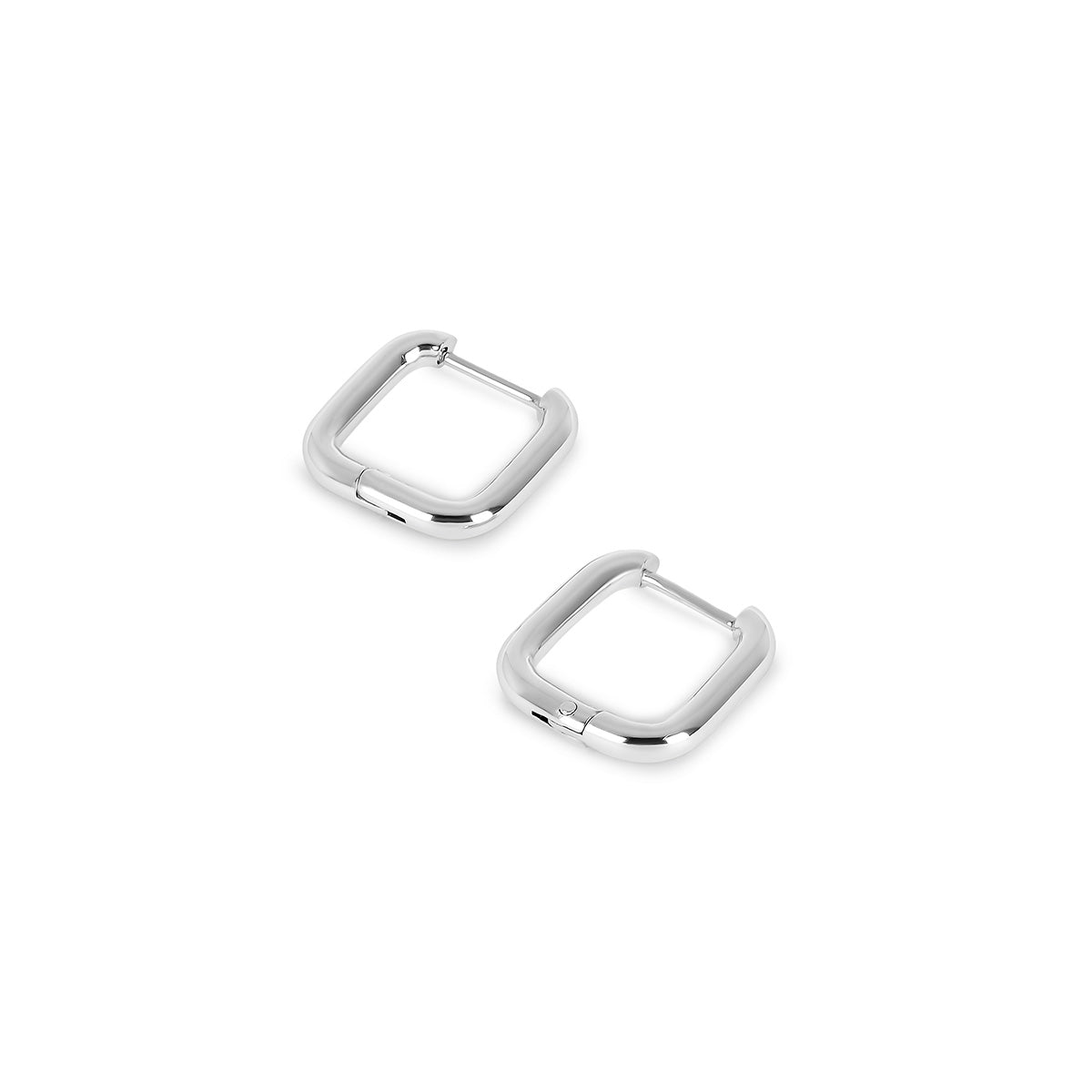 Earring Square Hoop - Silver