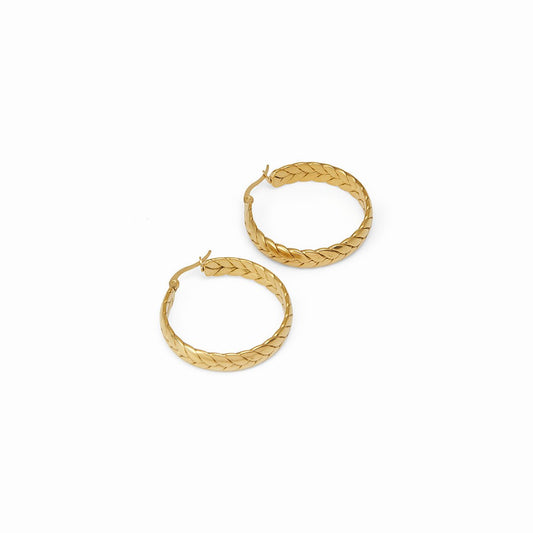 Pompeii Hoop Earring 18K Gold Plated