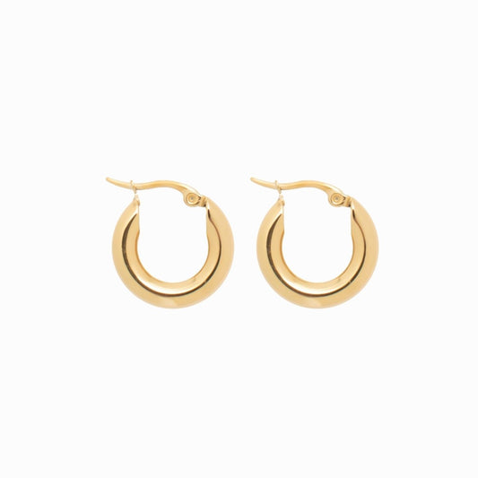 Lele G Tube Hoop Earring 18K Gold Plated