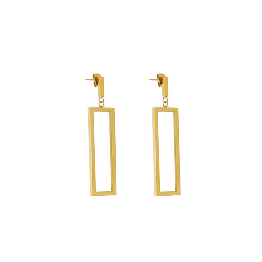 Earring Diana Geometric Rectangular 18K Gold Plated