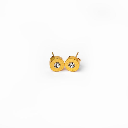 Charm Earring Crystal Stone 18K Gold Plated