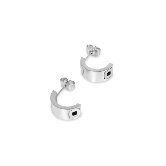 Earring Square Charm - Silver