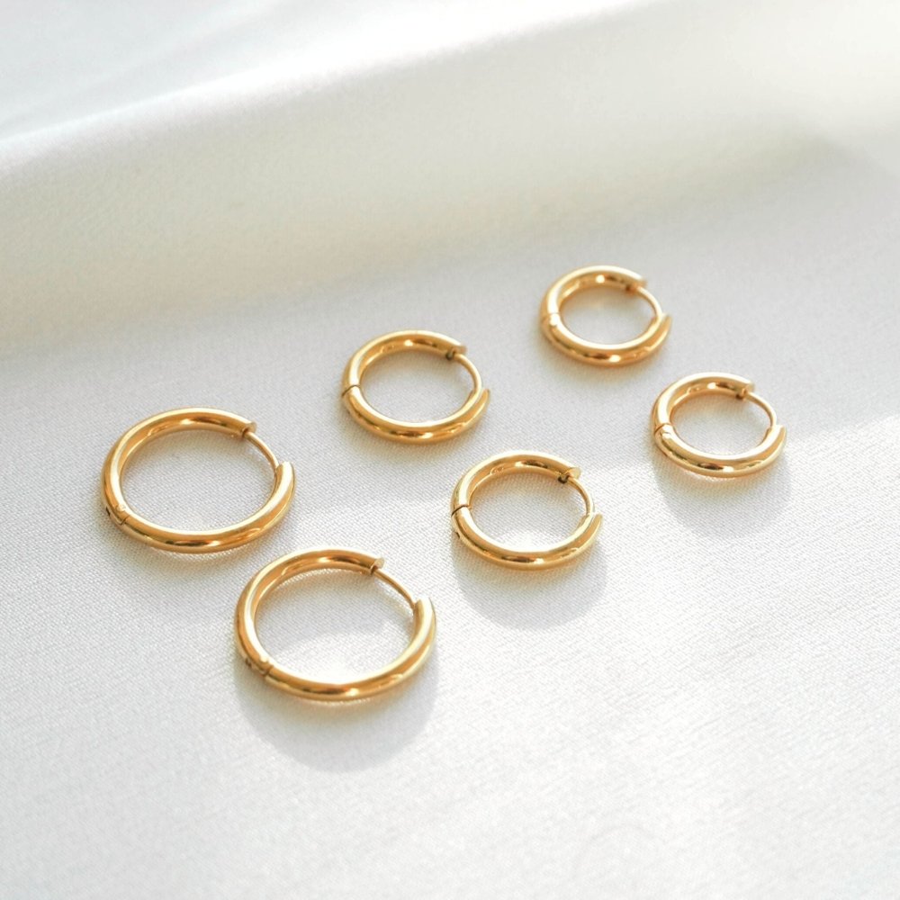 Trio of Hoops Earring 18K Gold Plated