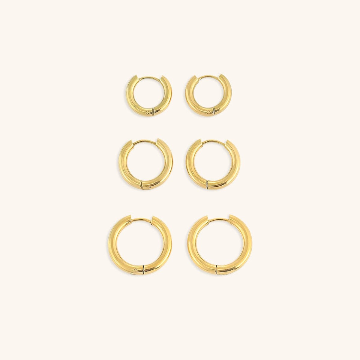 Trio of Hoops Earring 18K Gold Plated