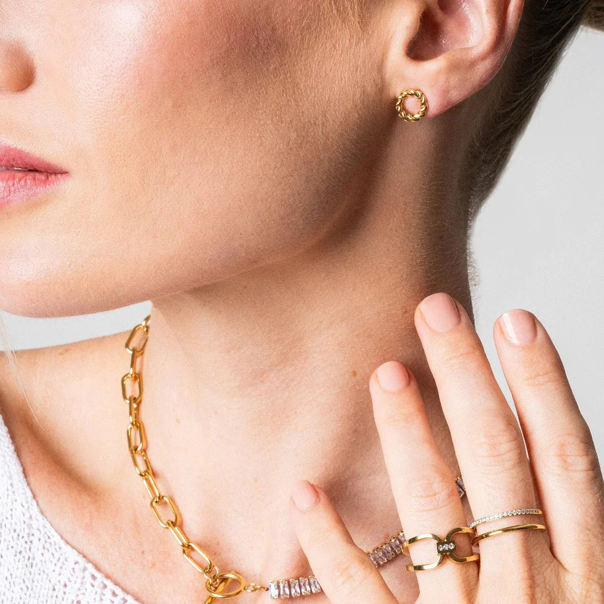 Earring Twist 18K Gold Plated