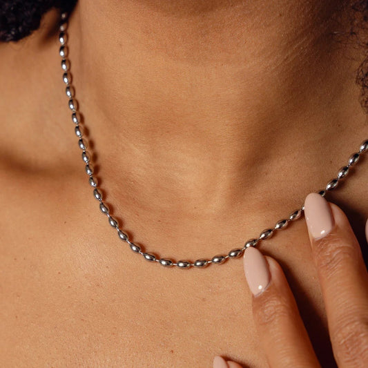 Necklace Chain Spheres - Silver