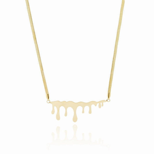 Necklace Honeycomb Minimalist 18K Gold Plated