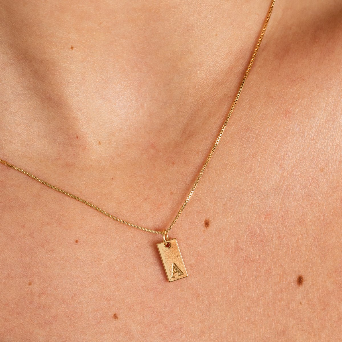 Necklace Letter Initial Minimal 18K Gold Plated