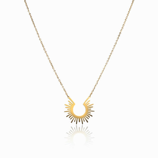 Necklace Spike Pendant 18K Gold Plated
