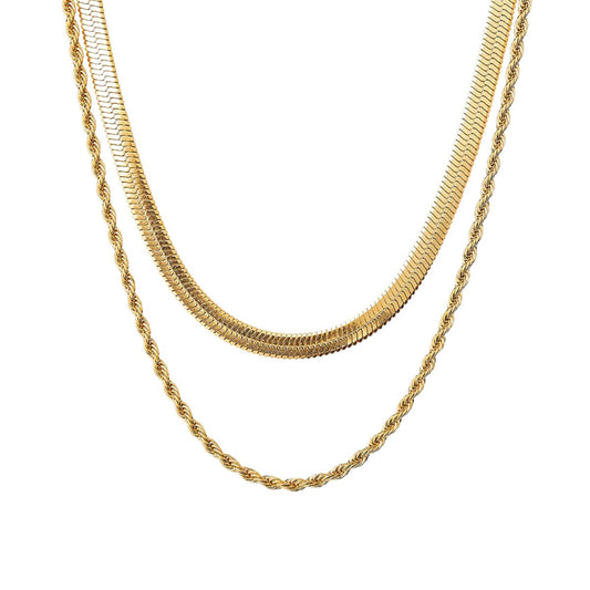 Melina Necklace Mix 18K Gold Plated