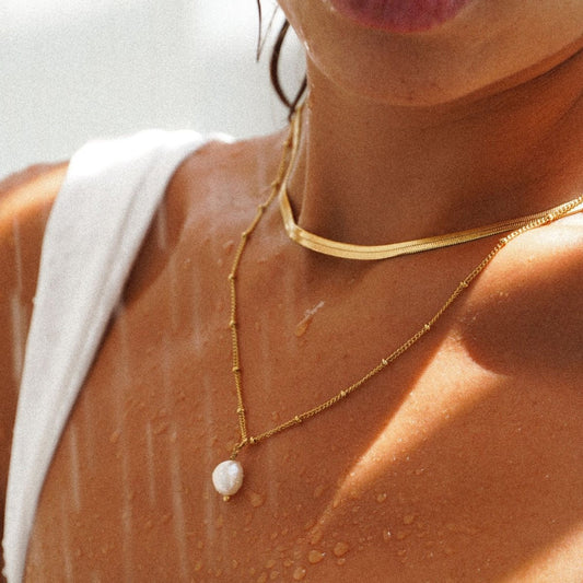 Shine Double Necklace Mix 18K Gold Plated