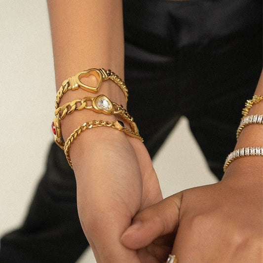 Heart Minimalist Bracelet 18K Gold Plated