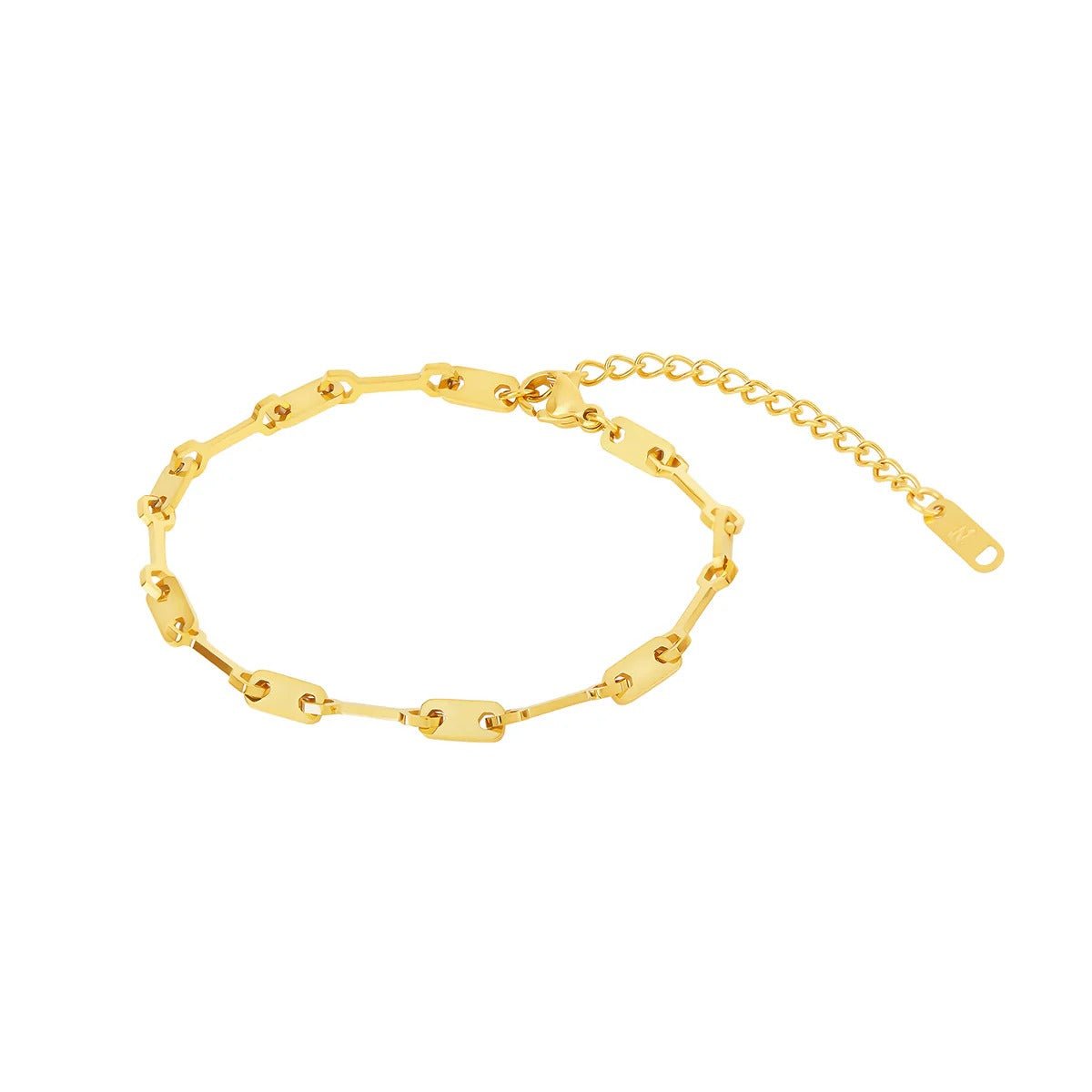 Bracelet Chain Links Tablet 18K Gold Plated