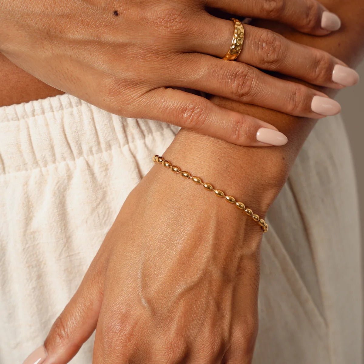 Bracelet Chain Spheres 18K Gold Plated