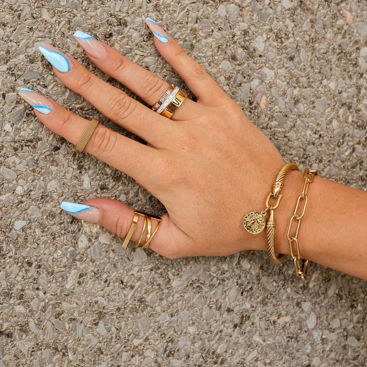 Celina Link Chain Bracelet 18K Gold Plated
