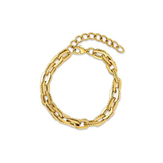 Bracelet Links Chunky 18K Gold Plated