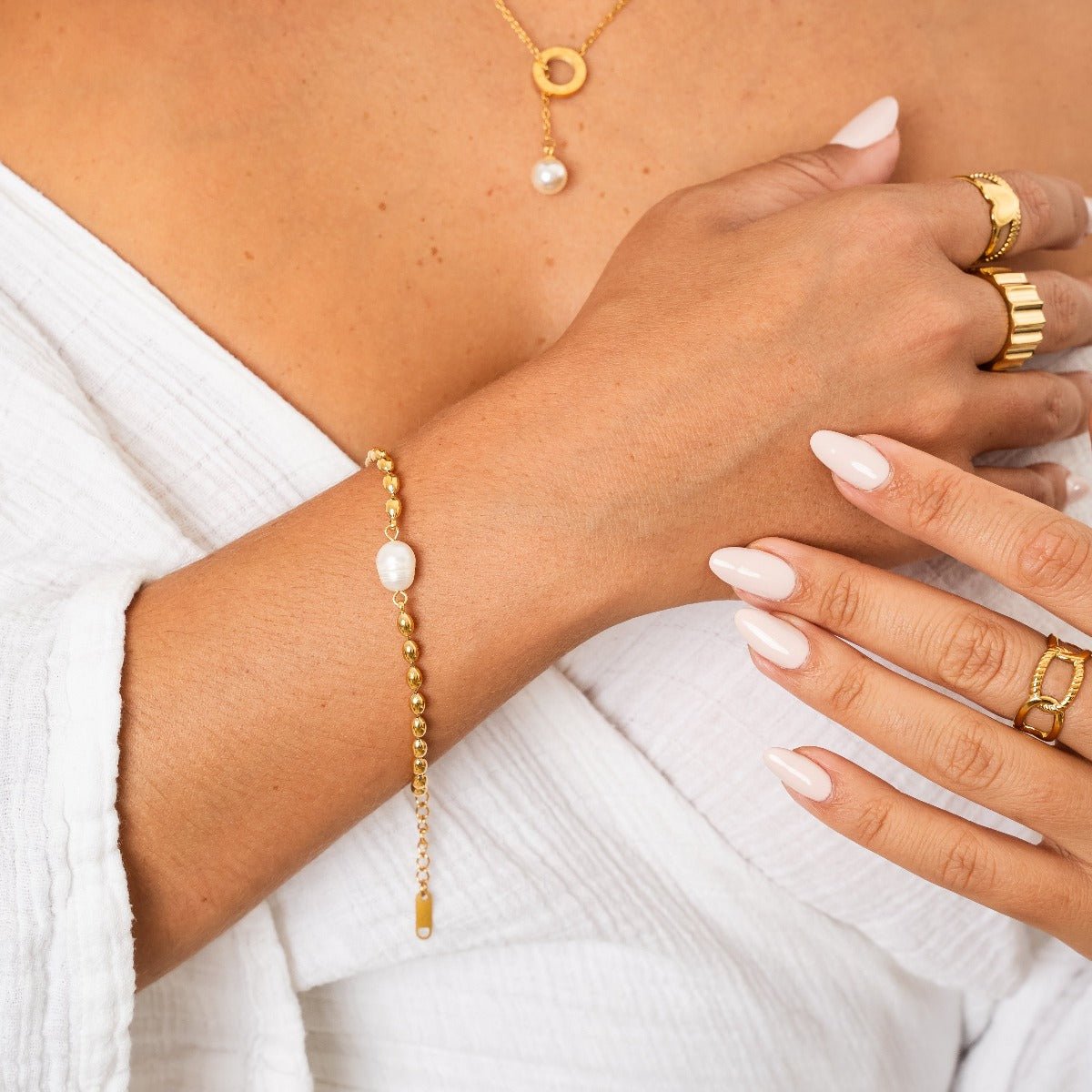 Persia Pearl Bracelet 18K Gold Plated
